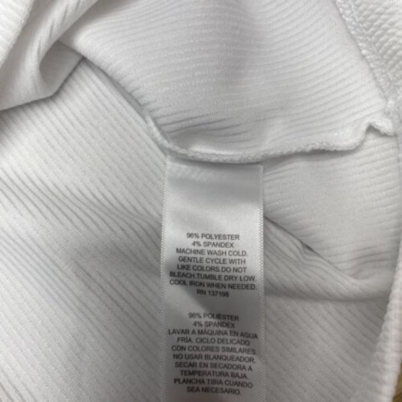 Mens White Ribbed T-Shirt - Picture 11 of 13